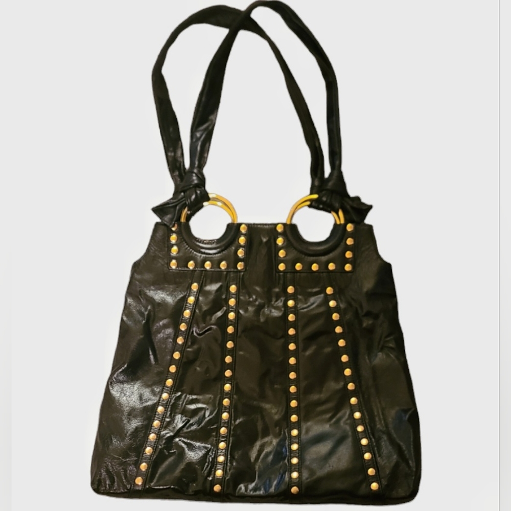 Black Studded Shoulder Bag from "The Find"